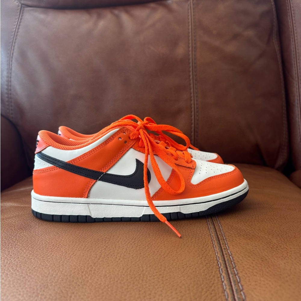 Bengals Nike Dunk Low Orange and White Sneakers